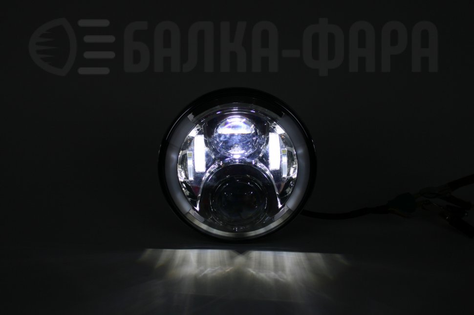 Комплект (2 шт.) светодиодных фар головного света 90 Ватт, хром JH07